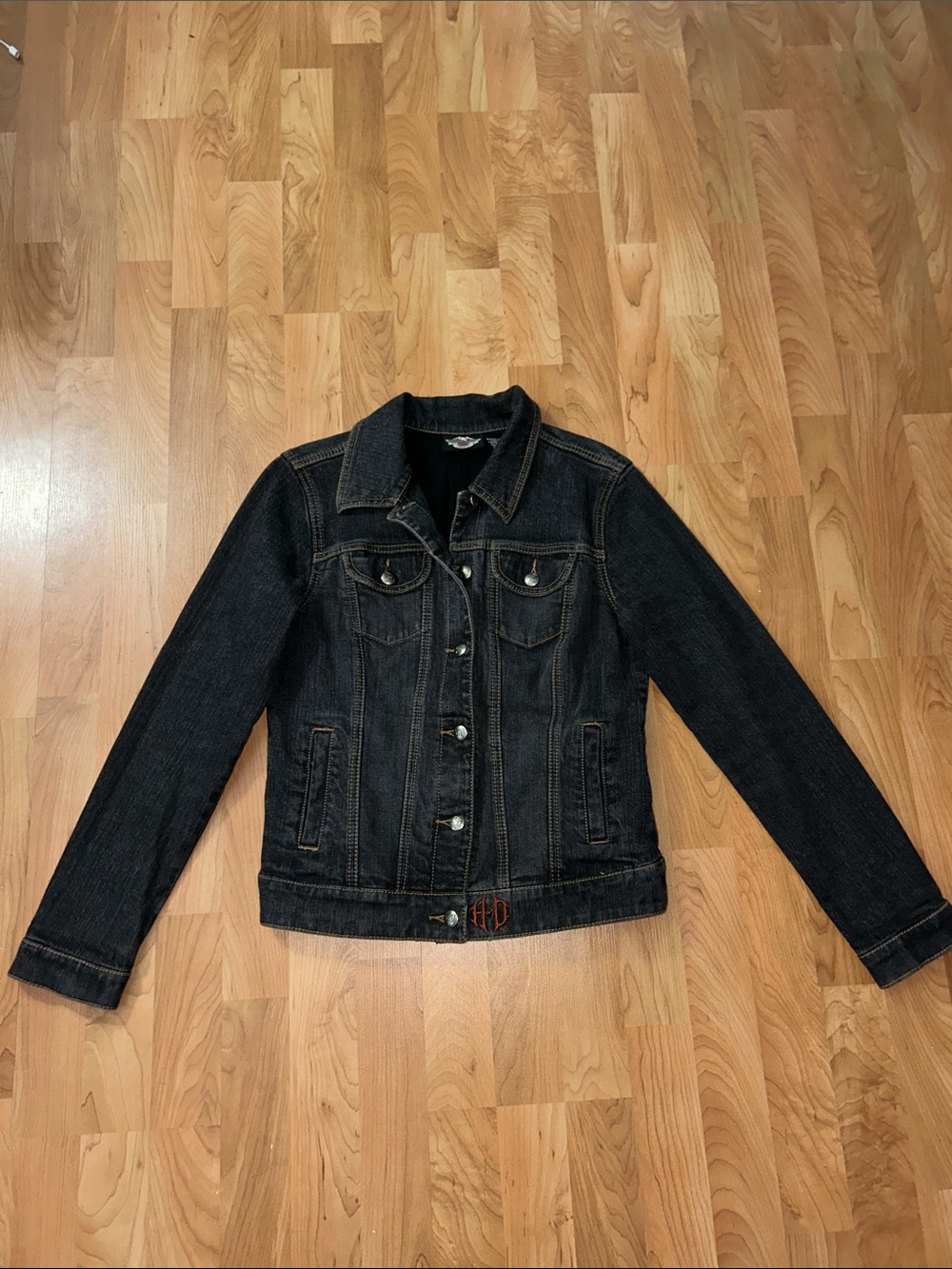 Harley-Davidson Denim Jean Jacket with Contrast Stitching